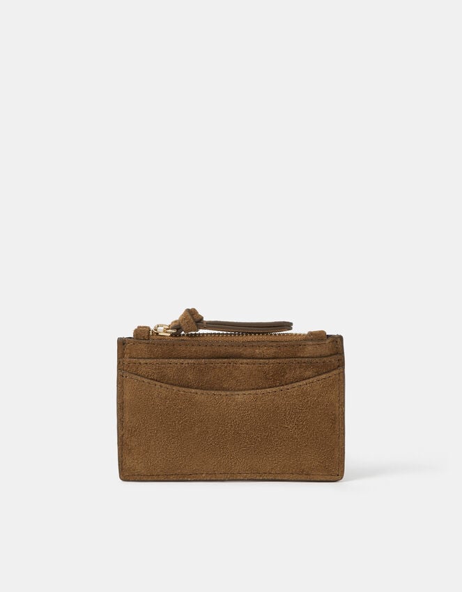 Suede Card Holder – Tan