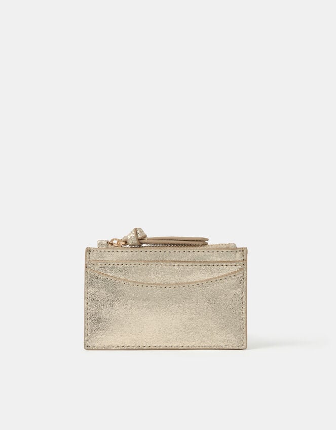 Suede Card Holder – Gold