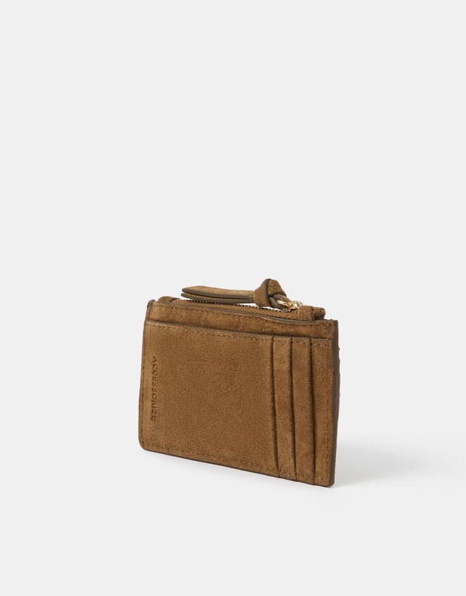 Suede Card Holder – Tan