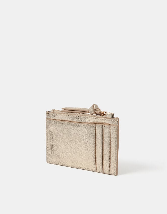 Suede Card Holder – Gold