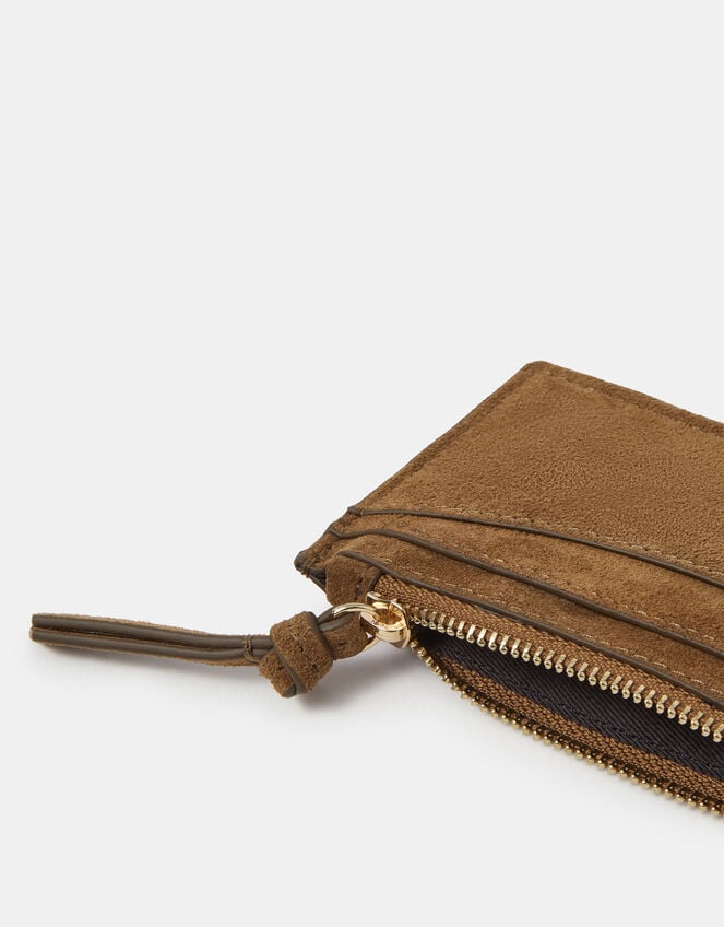 Suede Card Holder – Tan